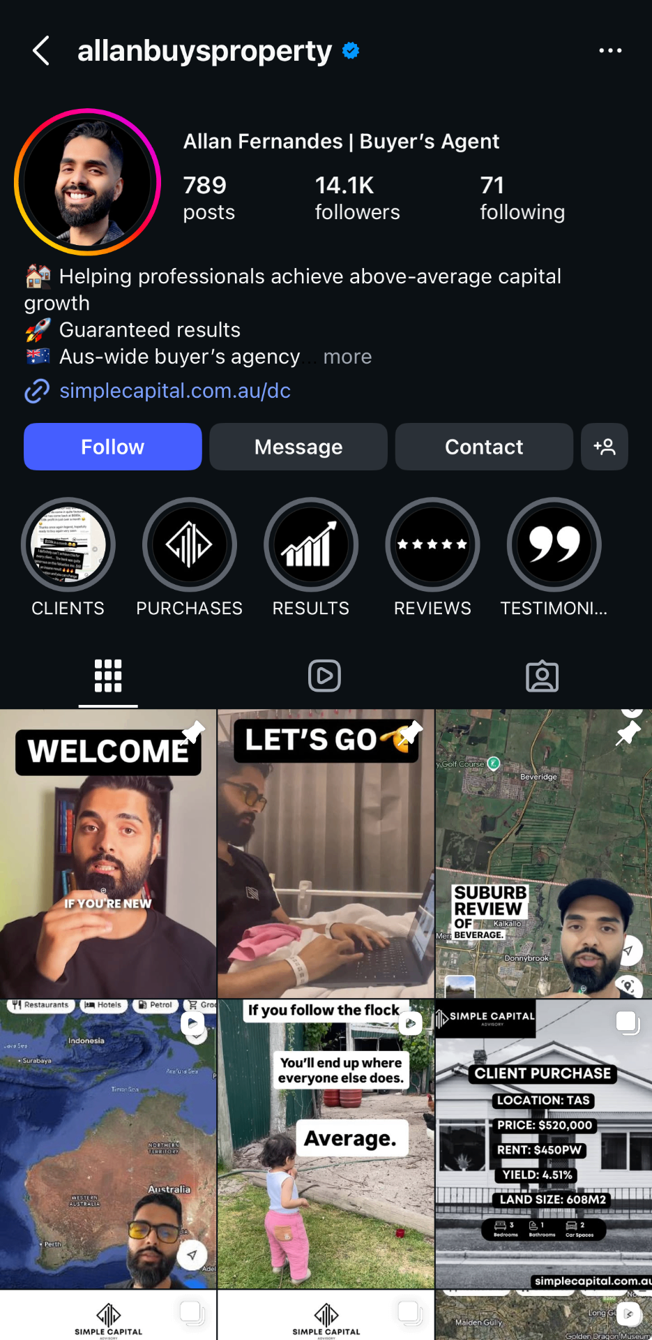 Allan - Buyer's Agent, Melbourne Instagram profile